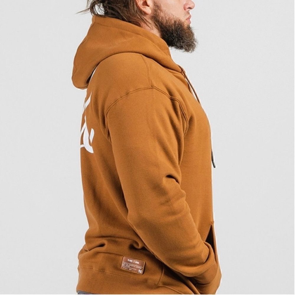 Flag Nor Fail NWT Pullover Fleece 'Base Hoodie' in 'Copper' Brown Size Small - Picture 3 of 13